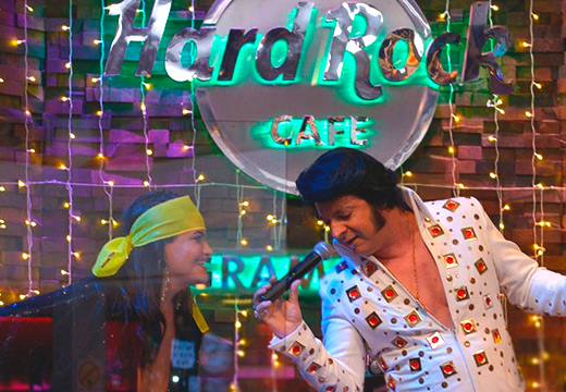 Jantar no Hard Rock café com Show do Elvis Presley